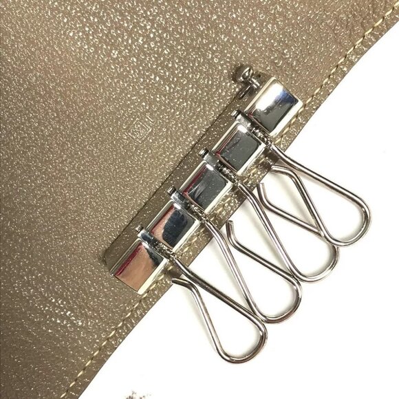 HERMES 4 key case Bearn Key H logo Key Case Chevre Etoupe Beige/SilverHardware - Picture 5 of 10